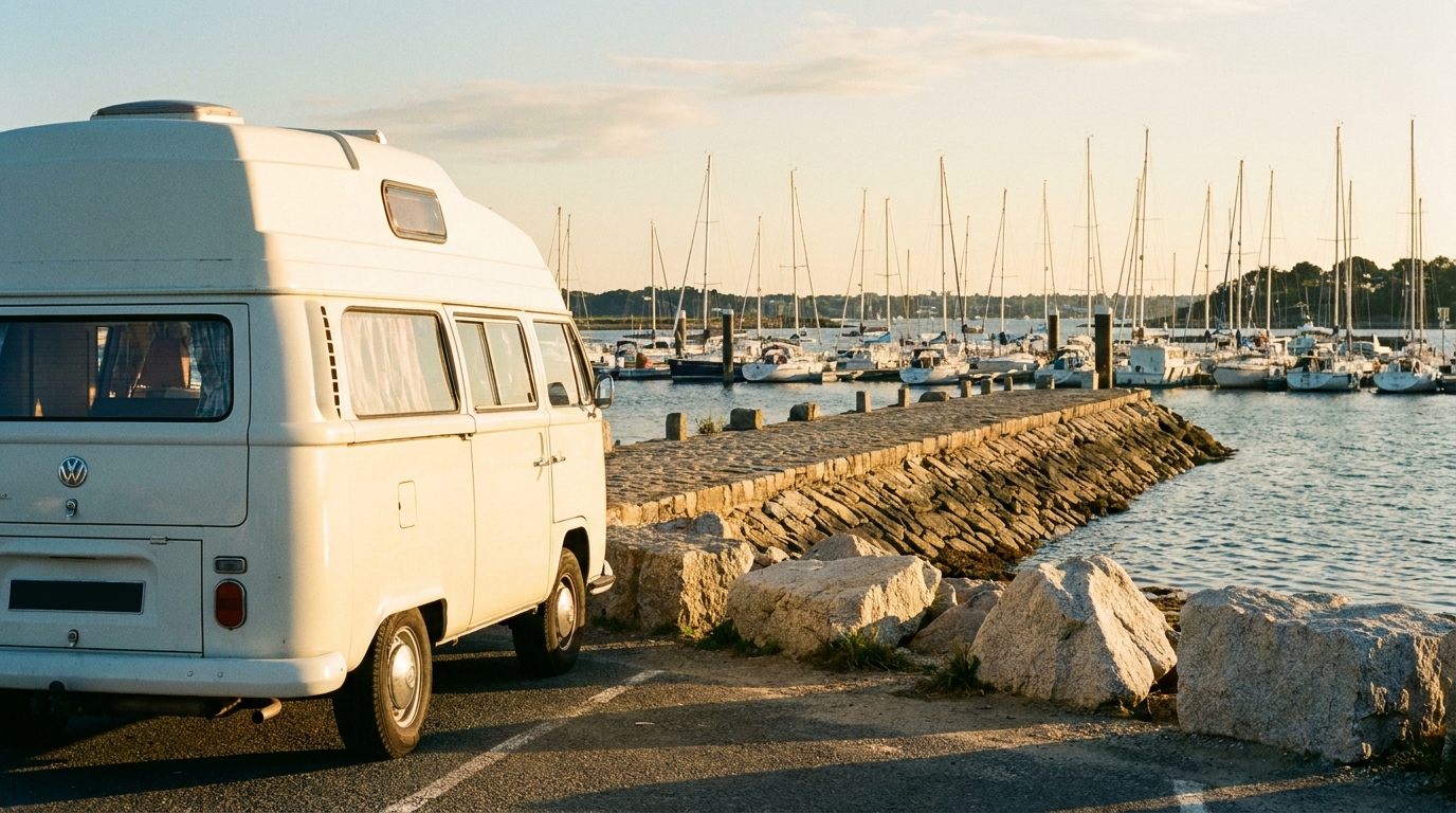 Aire camping-car presqu'île de Rhuys - port du Crouesty à Arzon