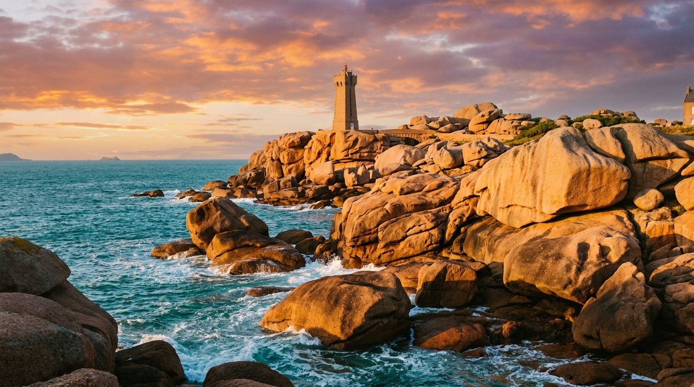 Phare de Ploumanac'h sur la Côte de Granit Rose